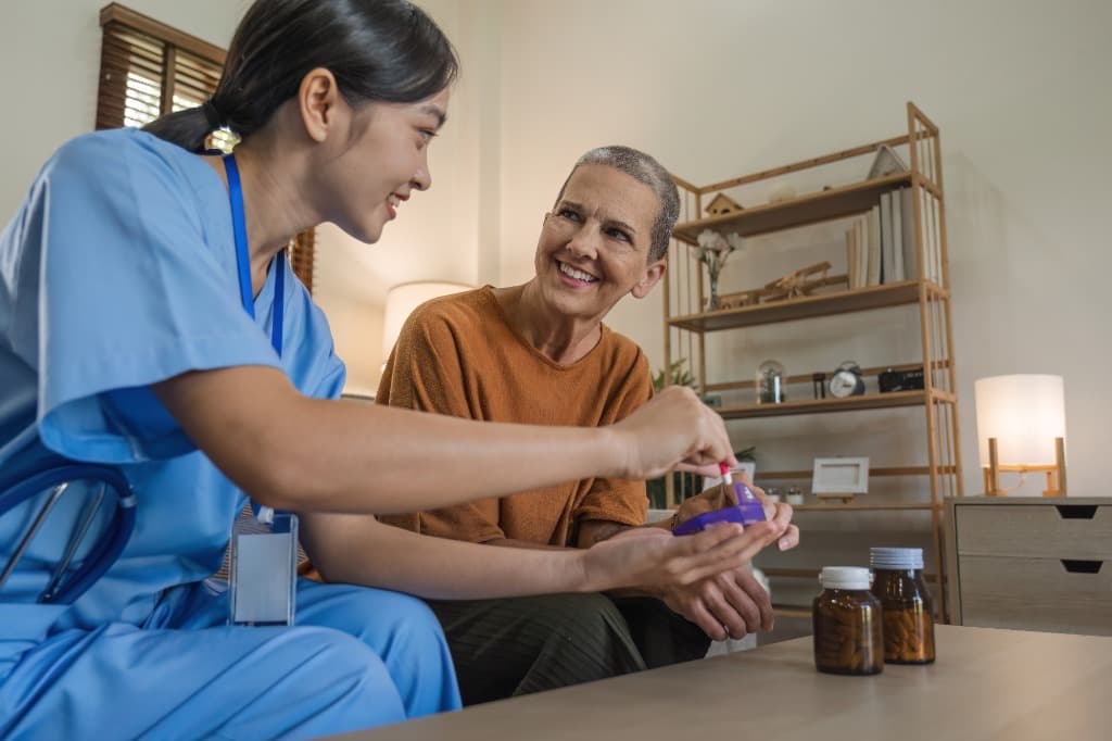 Caregiver supporting an individual in a community setting